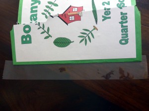 21 tape on edge of lapbook