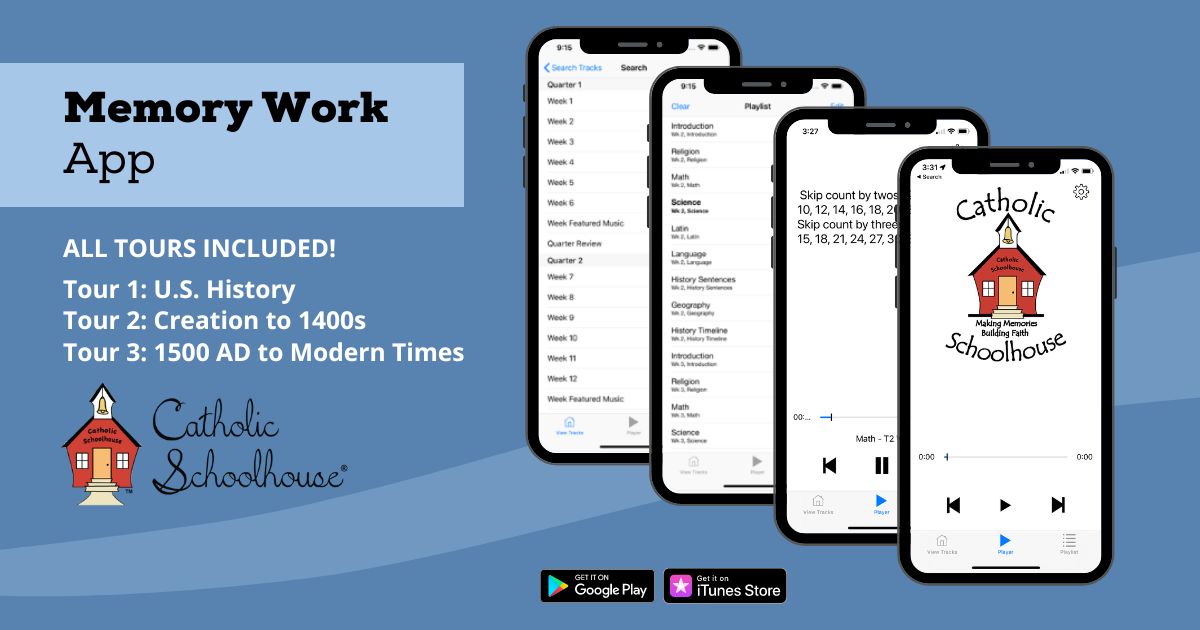 Catholic Schoolhouse memory work app