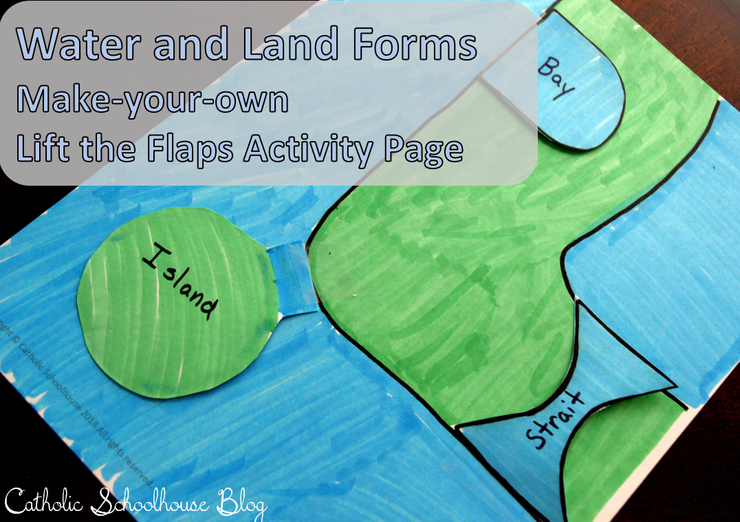Water and Land Forms Lift the Flap activity