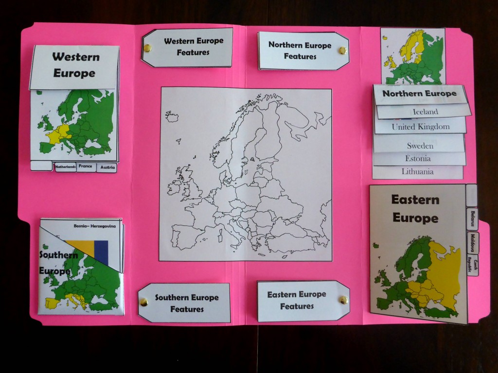 Finished Europe Lapbook
