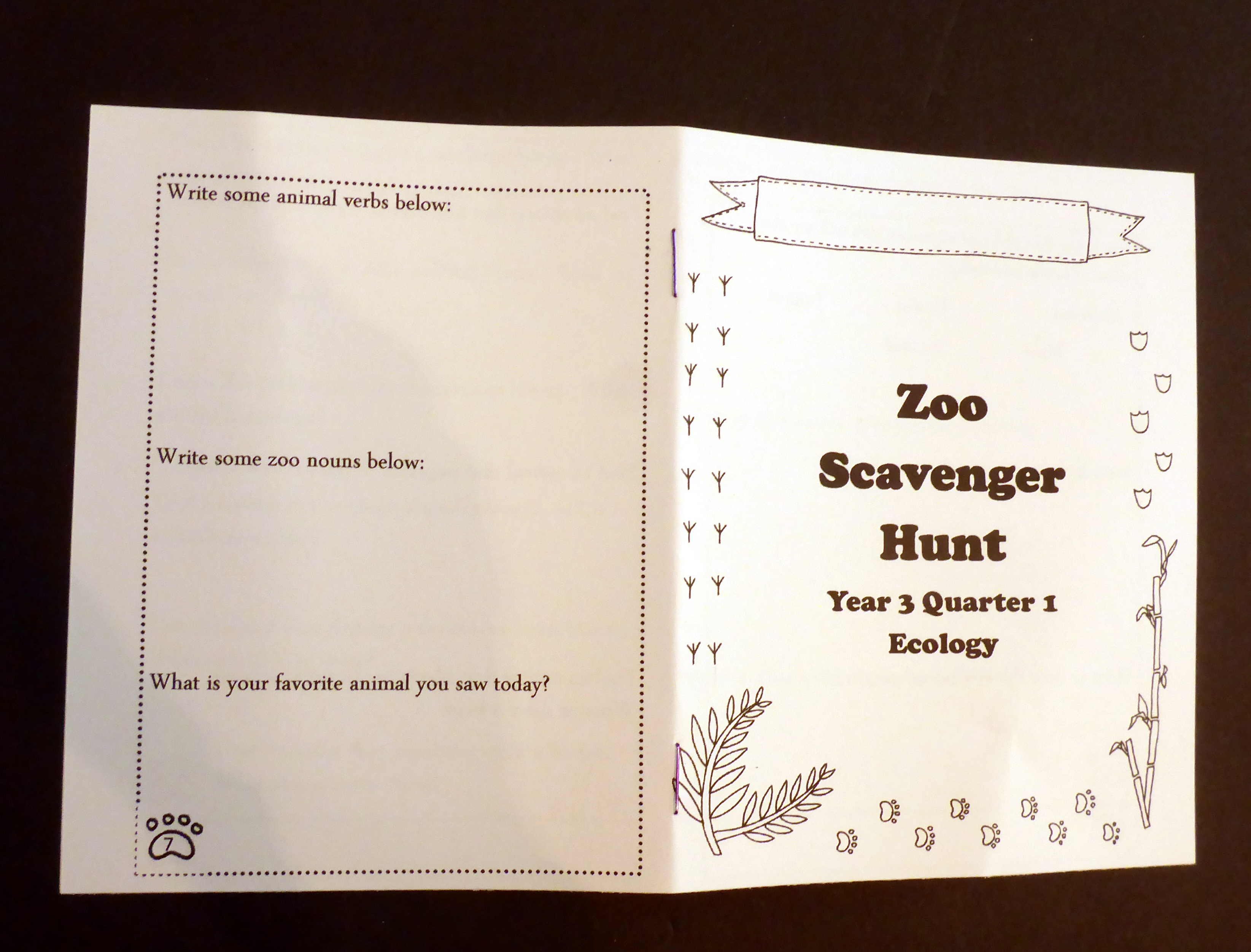 Zoo Scavenger Hunt Printable for an Ecology field trip Image